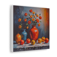 Floral Abstract Canvas Wall Art Square