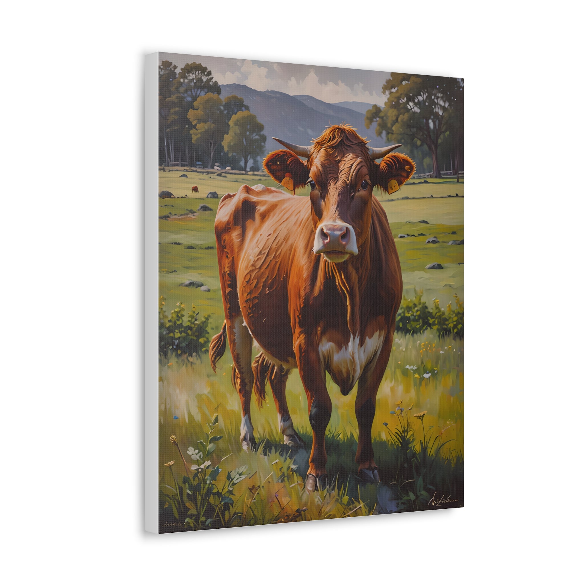 Canvas Cow Wall Art