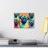 Pop Art Pug Dog Pug Canvas Wall Art