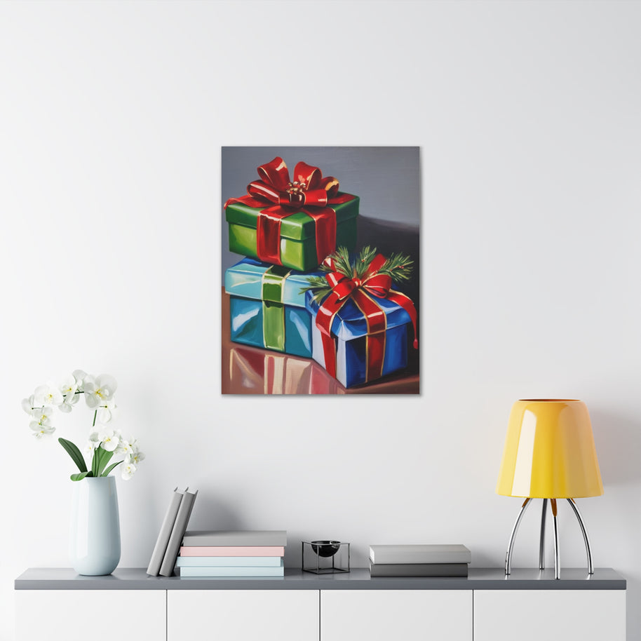 Christmas Canvas Wall Art Presents