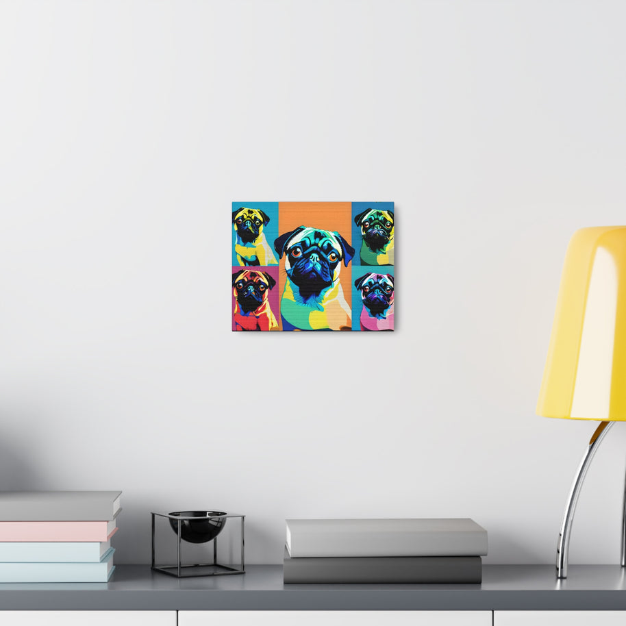 Pop Art Pug Dog Pug Canvas Wall Art