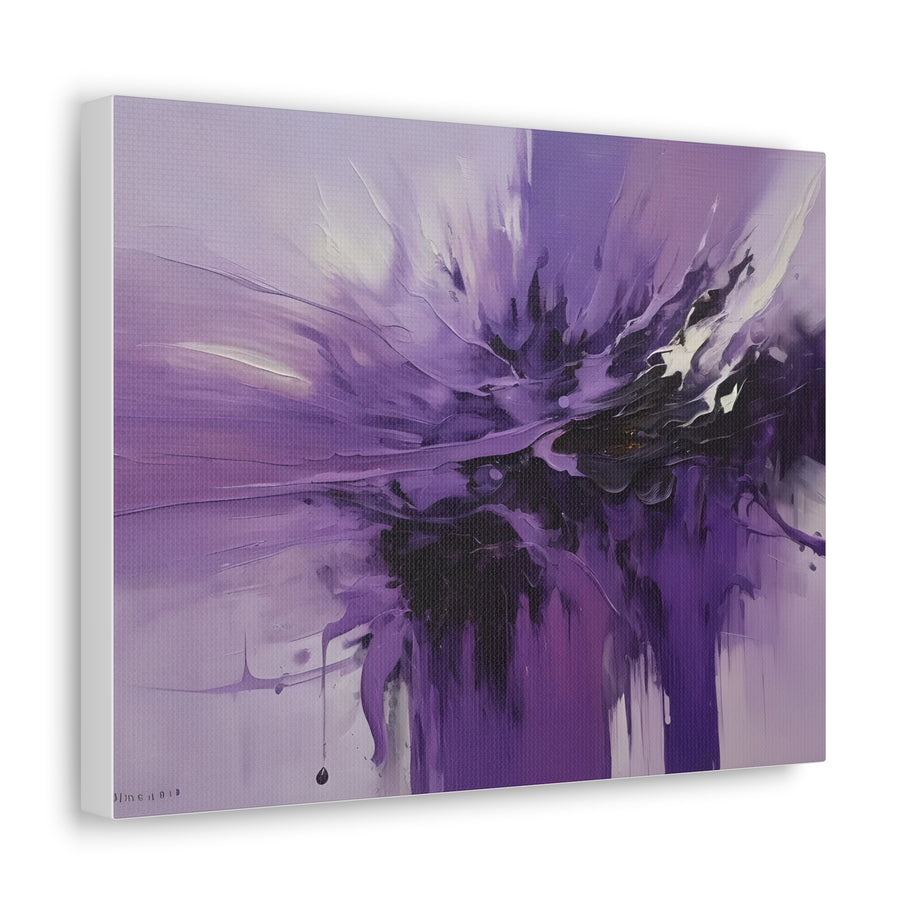 Canvas Wall Art Large Purple Abstract