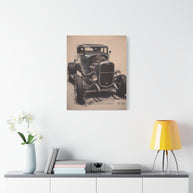 Vintage Canvas Wall Art 1932 Ford V8