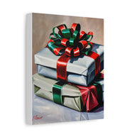 Christmas Canvas Wall Art Christmas gifts with bows