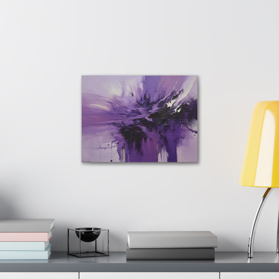 Canvas Wall Art Large Purple Abstract