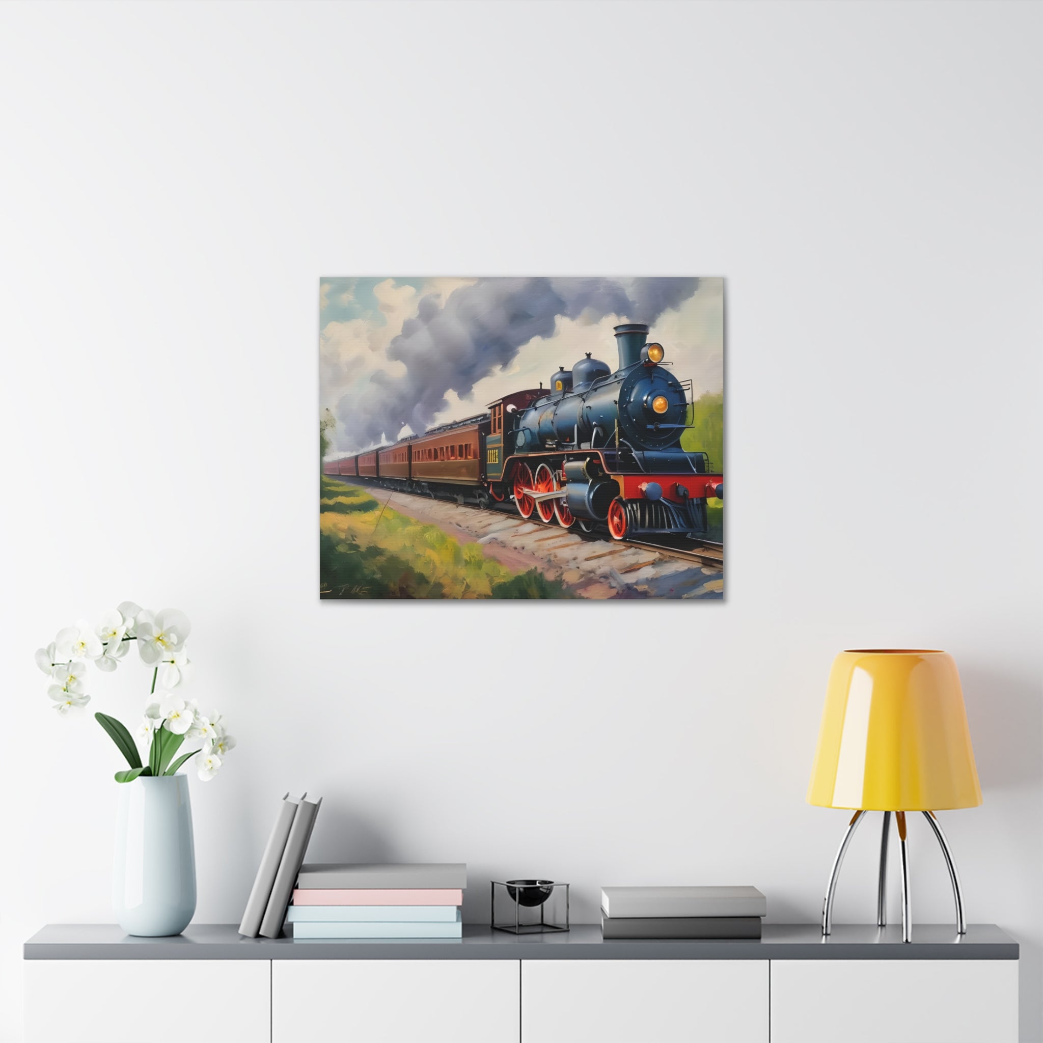 Steam Locomotive Canvas Wall Art