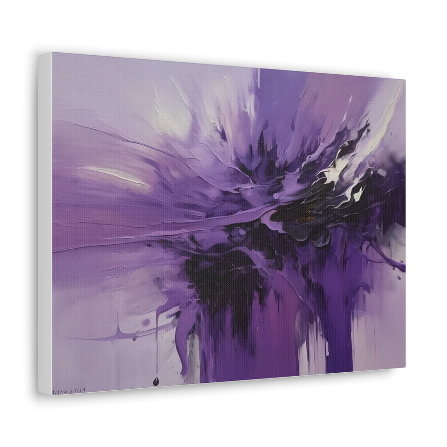 Canvas Wall Art Large Purple Abstract