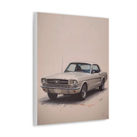 Vintage Canvas Wall Art 1964 Ford Mustang