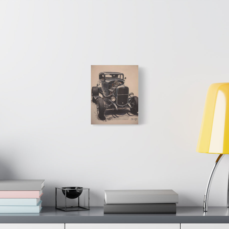 Vintage Canvas Wall Art 1932 Ford V8