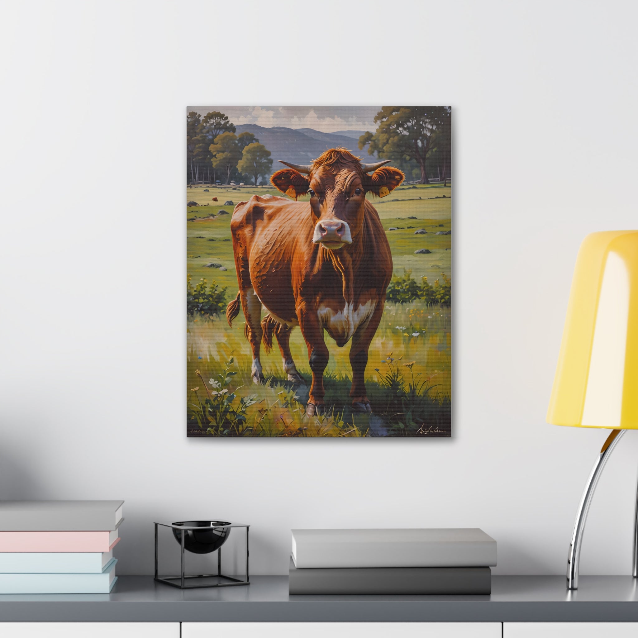 Canvas Cow Wall Art