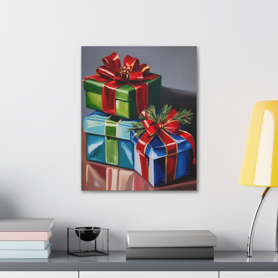 Christmas Canvas Wall Art Presents