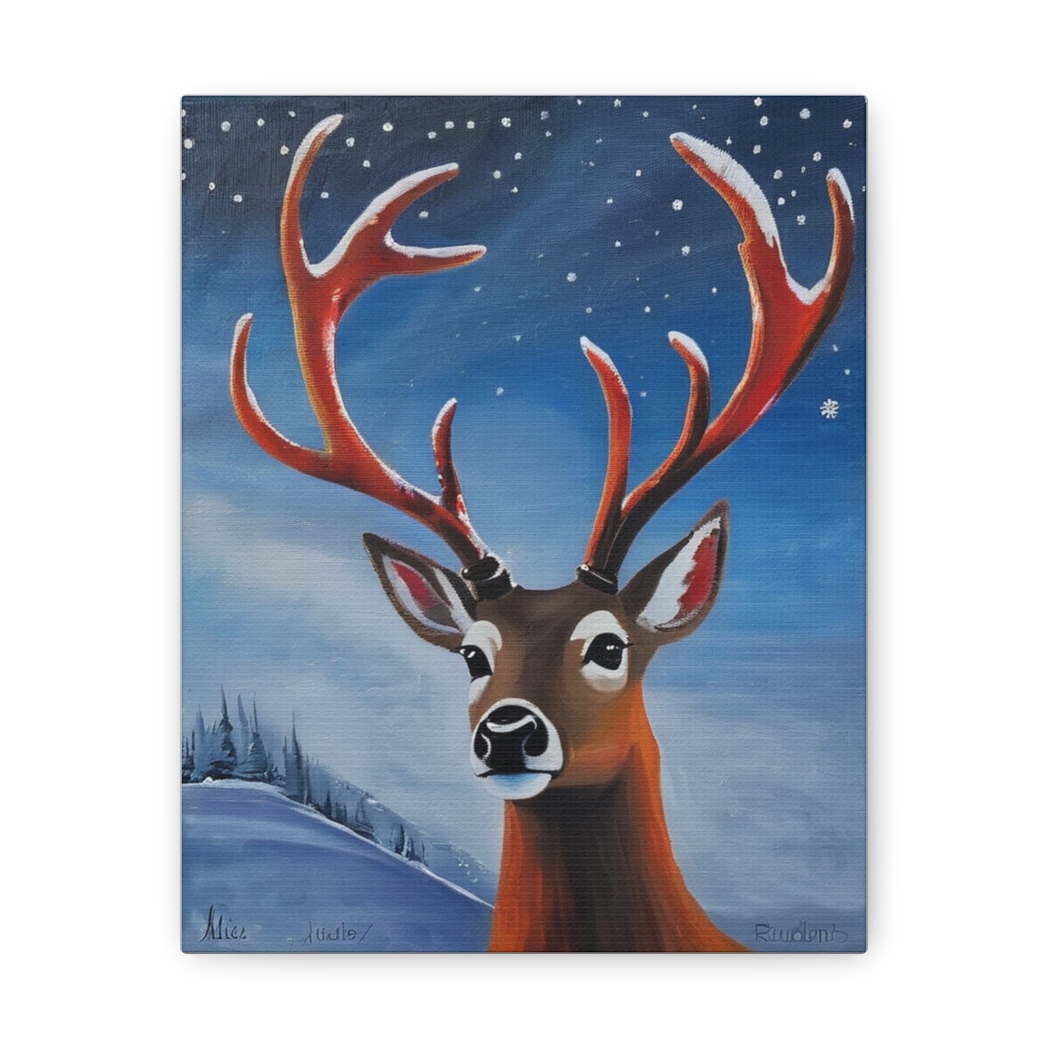 Christmas Canvas Wall Art Reindeer