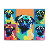 Pop Art Pug Dog Pug Canvas Wall Art