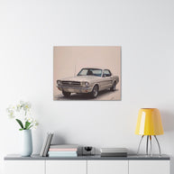 Vintage Canvas Wall Art 1964 Ford Mustang