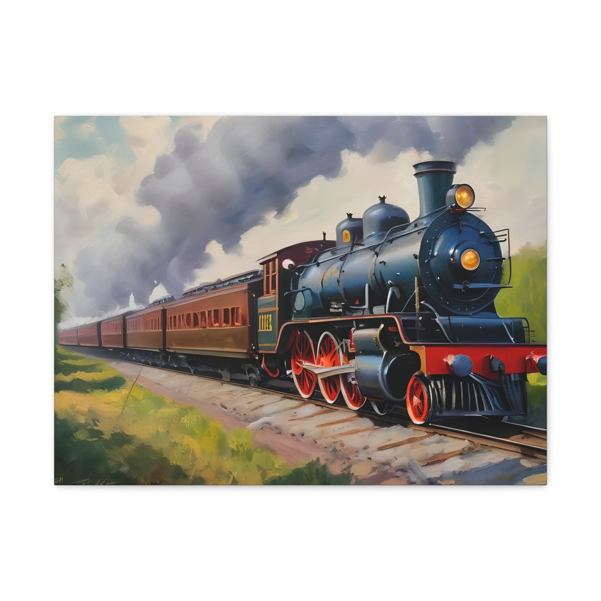 Steam Locomotive Canvas Wall Art