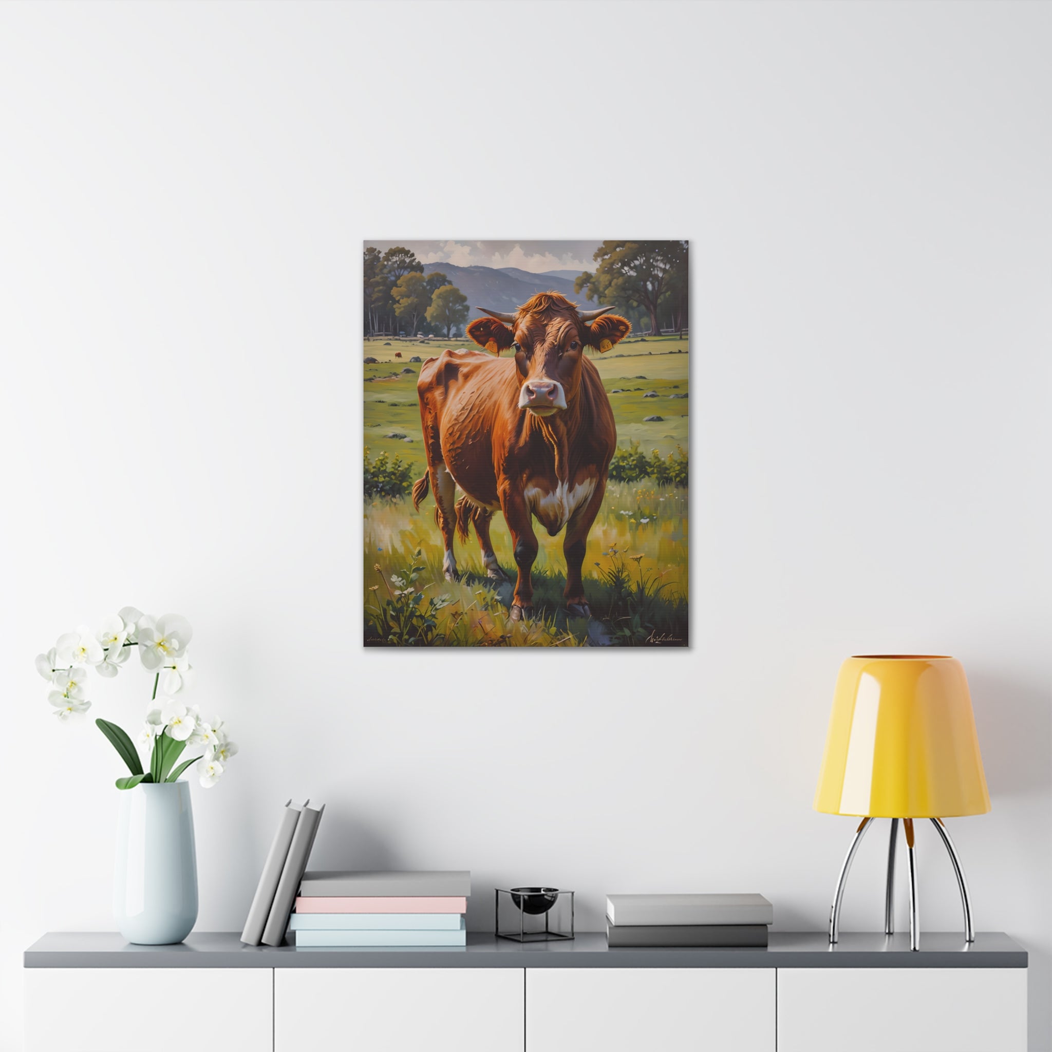 Canvas Cow Wall Art