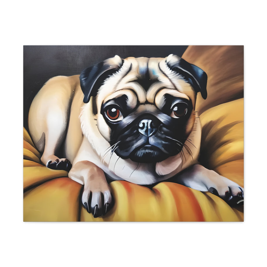 Pug Dog Pug Canvas Wall Art