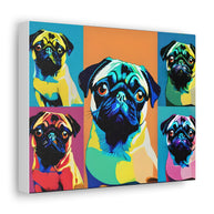 Pop Art Pug Dog Pug Canvas Wall Art