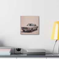 Vintage Canvas Wall Art 1964 Ford Mustang