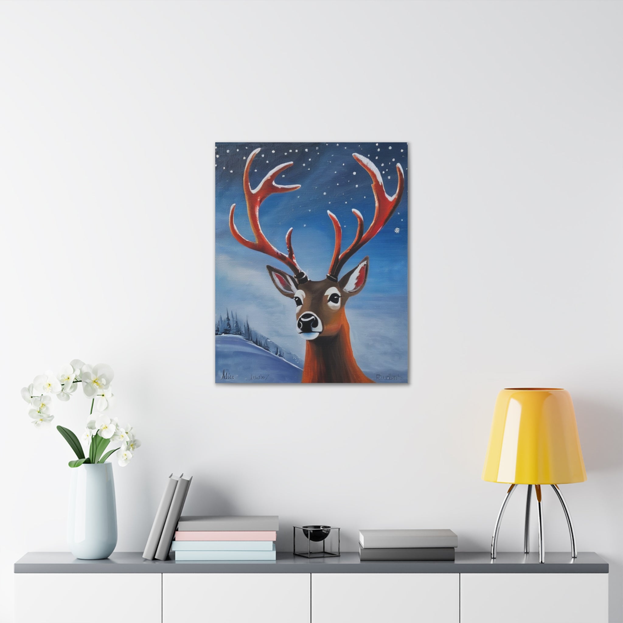 Christmas Canvas Wall Art Reindeer