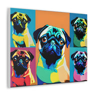 Pop Art Pug Dog Pug Canvas Wall Art