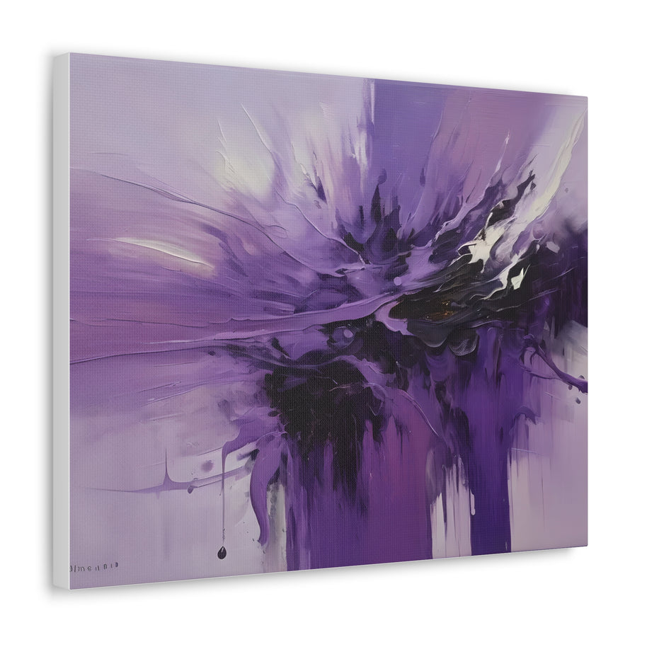 Canvas Wall Art Large Purple Abstract
