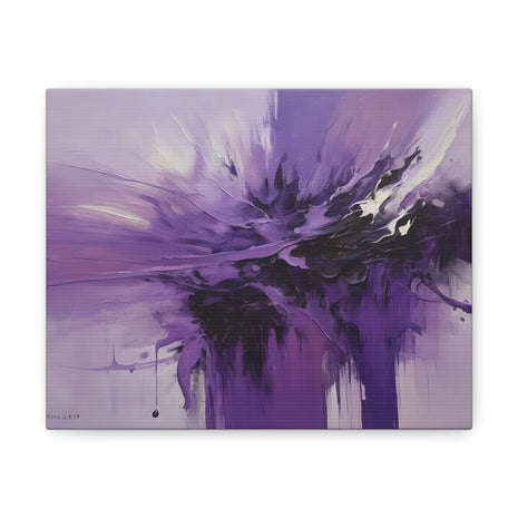 Canvas Wall Art Large Purple Abstract