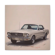 Vintage Canvas Wall Art 1964 Ford Mustang