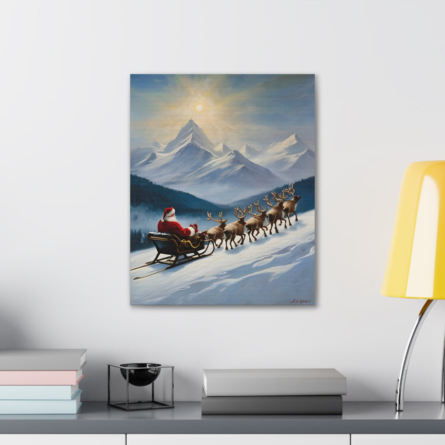 Christmas Canvas Wall Art Santa