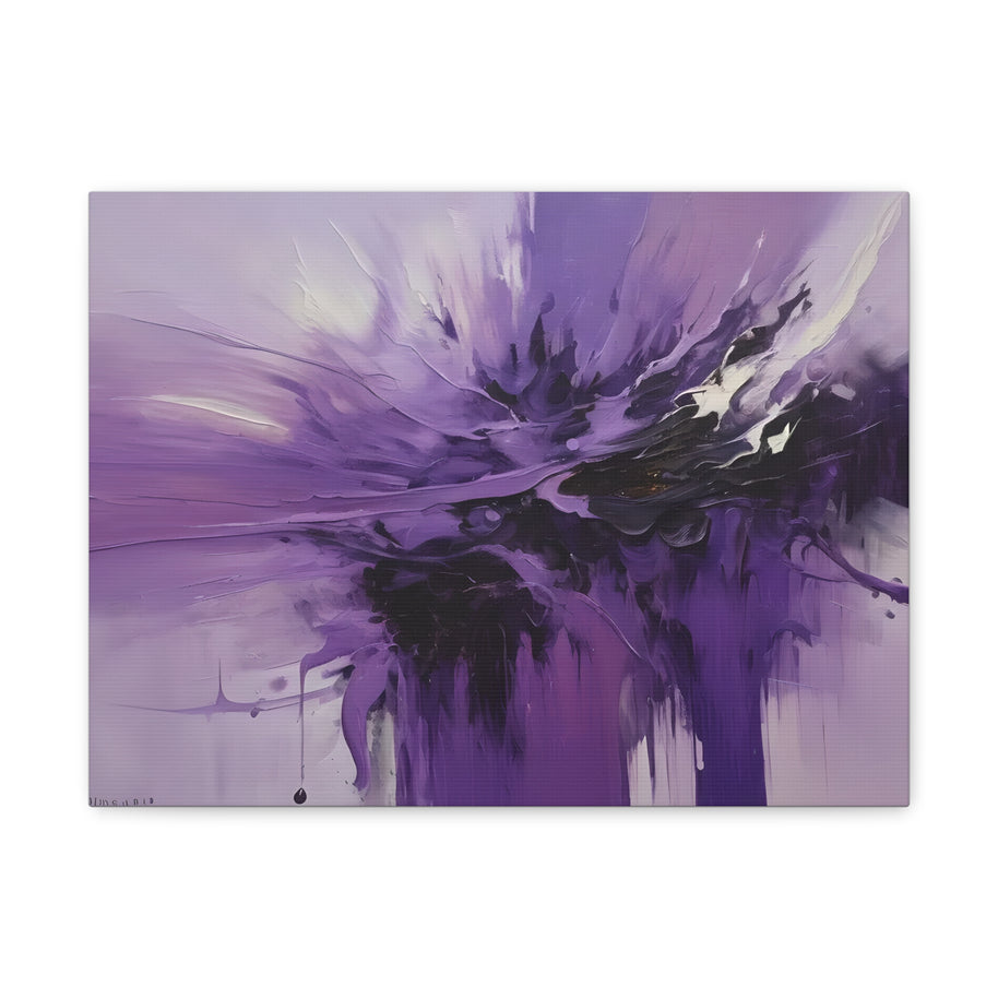 Canvas Wall Art Large Purple Abstract