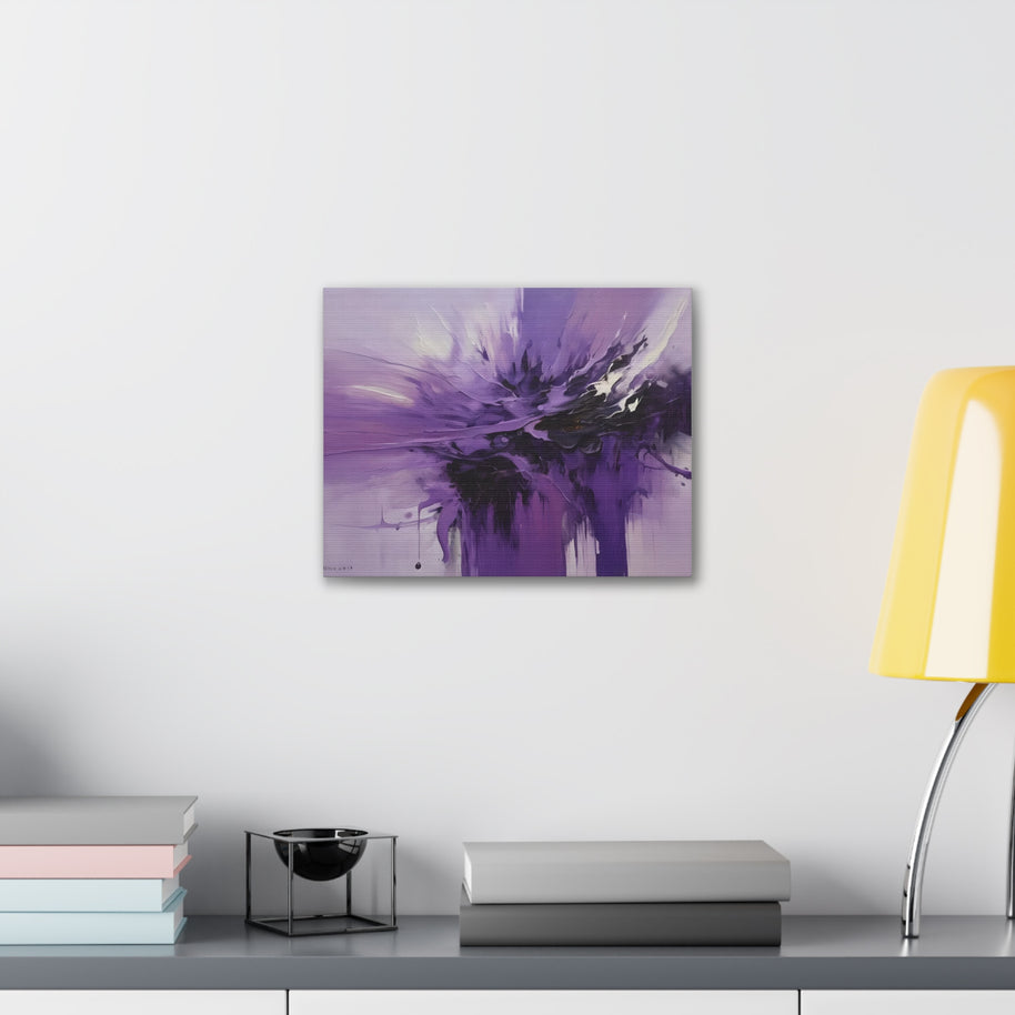 Canvas Wall Art Large Purple Abstract