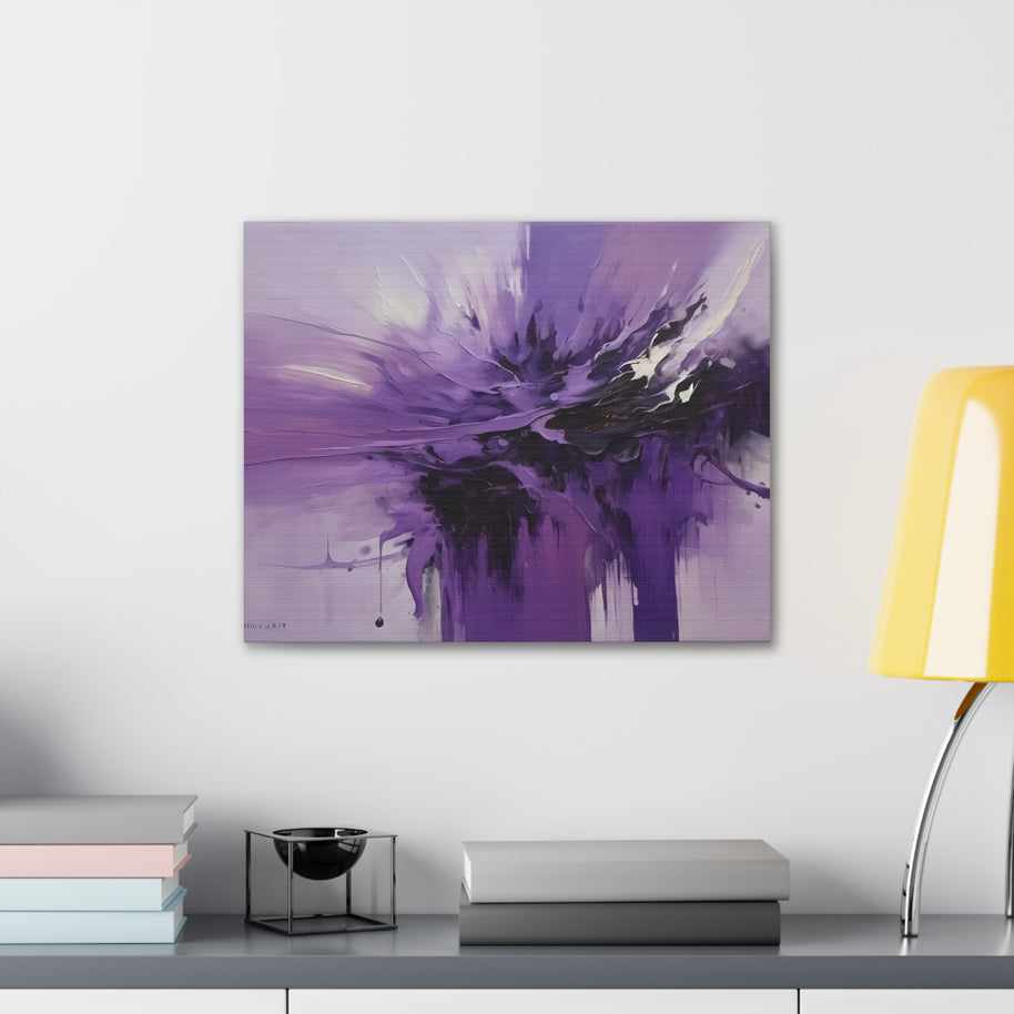 Canvas Wall Art Large Purple Abstract