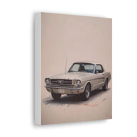 Vintage Canvas Wall Art 1964 Ford Mustang