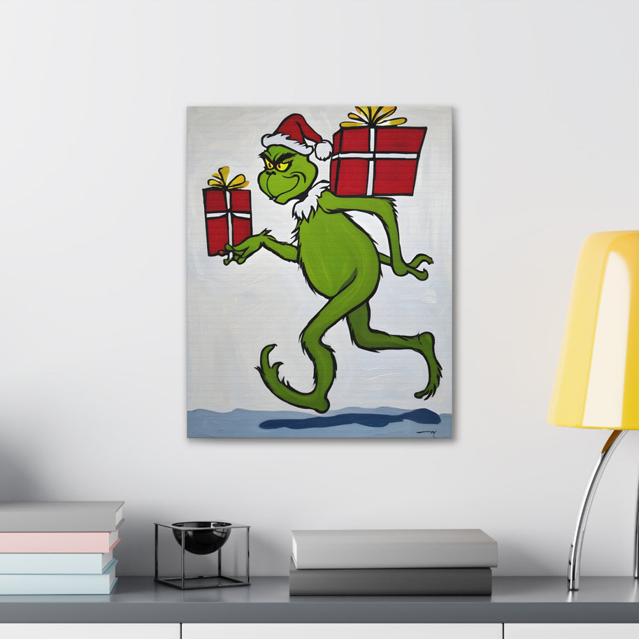 Christmas Canvas Wall Art Grinch
