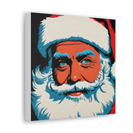 Santa Canvas Wall Art Pop Art Blue