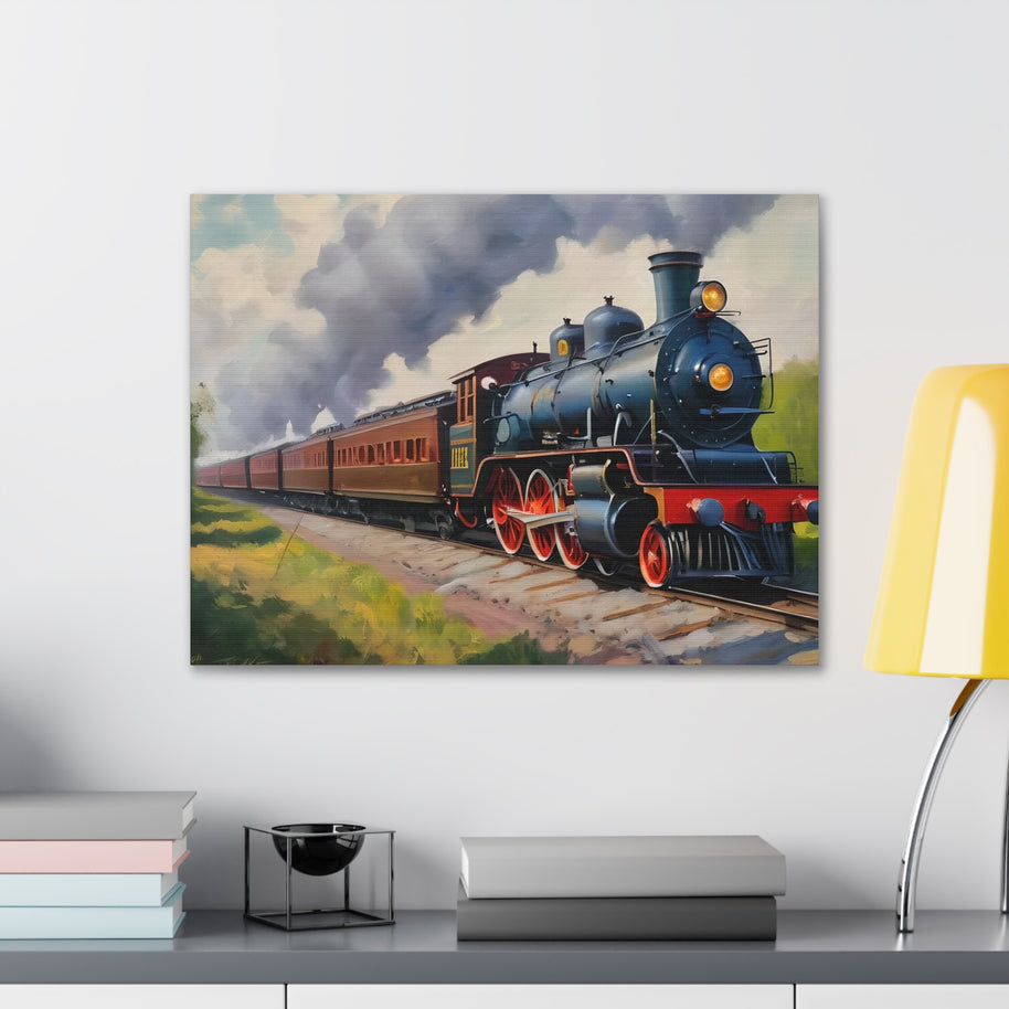 Steam Locomotive Canvas Wall Art