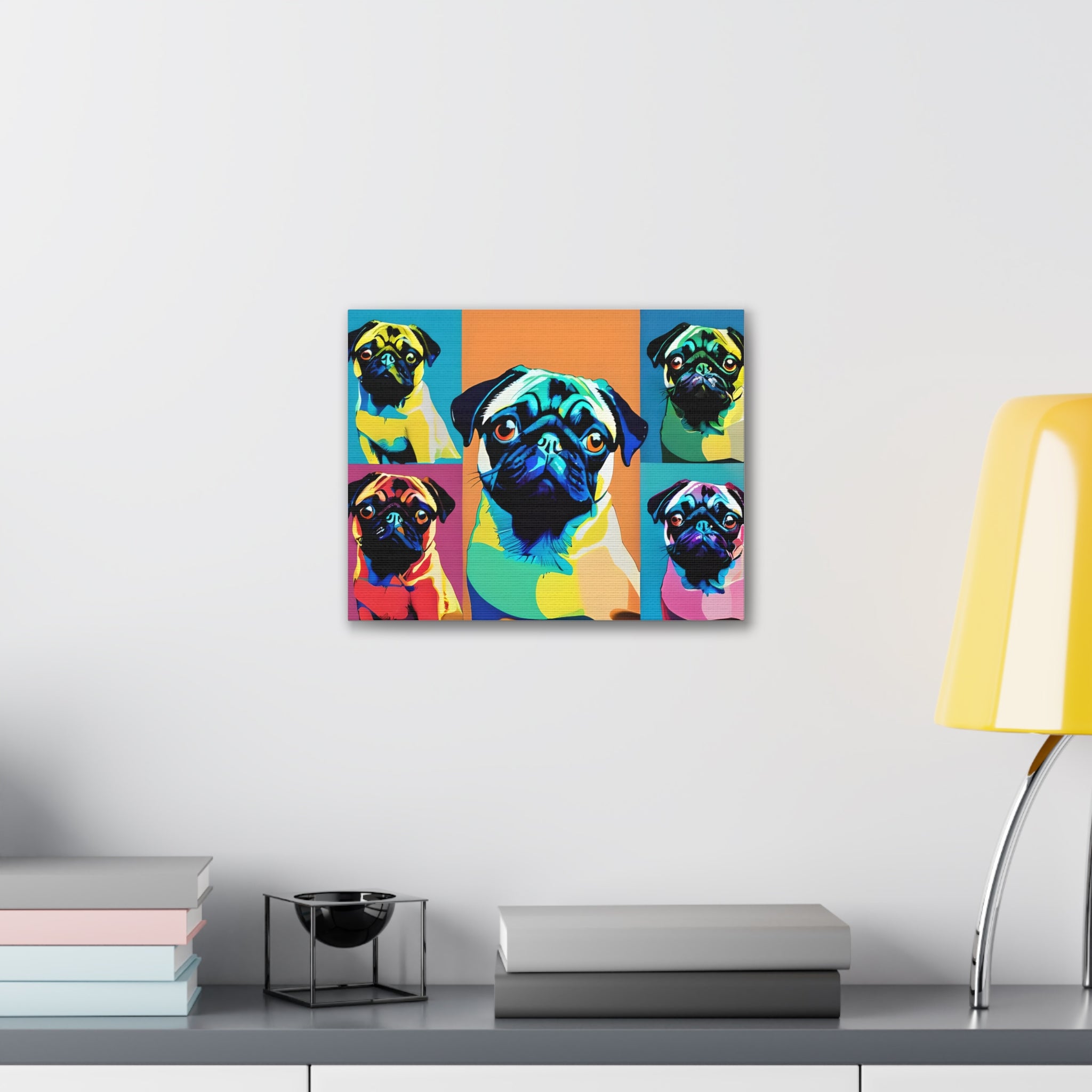 Pop Art Pug Dog Pug Canvas Wall Art