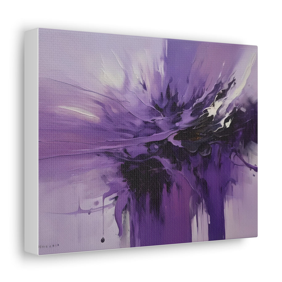 Canvas Wall Art Large Purple Abstract